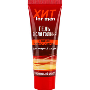 Гель після гоління Аромат ХІТ для чоловіків з олією чайного дерева для жирної та проблемної шкіри 70 г