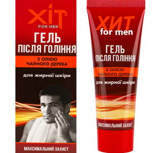 Гель після гоління Аромат ХІТ для чоловіків з олією чайного дерева для жирної та проблемної шкіри 70 г