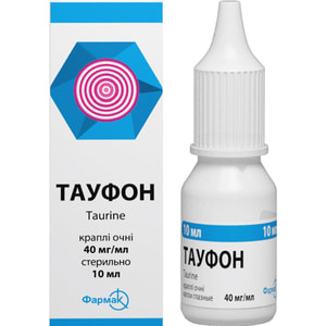 Тауфон крап. очні 40мг/мл фл. 10мл