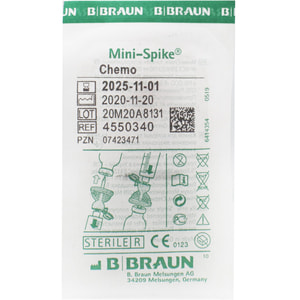 Mini-Spike Filter (миниспайка) аспирационная канюля для многоразового забора медикаментов с противоаэроз. воздушным фильтром с ячейкой 0,2 мкм красный