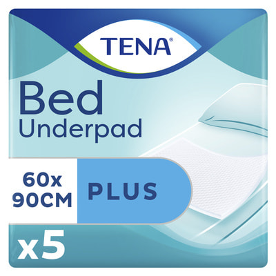 Пеленки гигиенические впитывающие TENA BED Plus (Тена Бед Плюс) размер 60 см х 90 см 5 шт