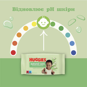 Серветки вологі дитячі HUGGIES (Хагіс) Natural Care 56 шт