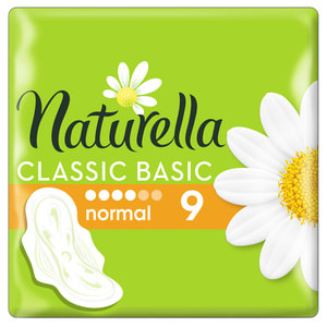 Прокладки гігієнічні жіночі NATURELLA (Натурелла) Classic Basic Normal (Класик базік нормал) ароматизовані з крильцями 9 шт