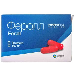 Диетическая добавка для общего укрепления организма мужчин Феролл капсулы 6 блистеров по 10 шт