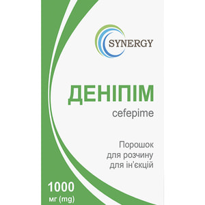 Денипим (цефепим) пор. д/р-ра д/ин. 1000мг №1