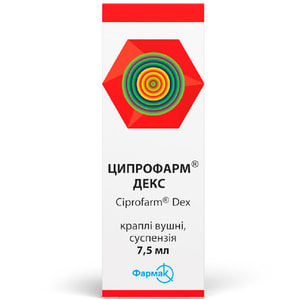 Ципрофарм Декс крап. вушні сусп. фл. 7,5мл