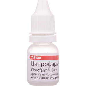 Ципрофарм Декс крап. вушні сусп. фл. 7,5мл