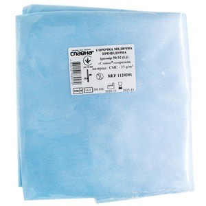 Рубашка медицинская процедурная стерильная размер 50-52 L Славна