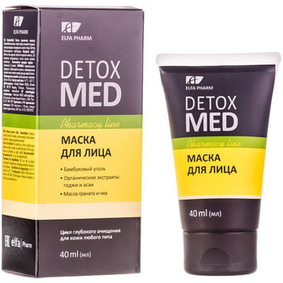 Маска для обличчя ELFA PHARM (Ельфа Фарм) Detox Med (Детокс мед) 40 мл
