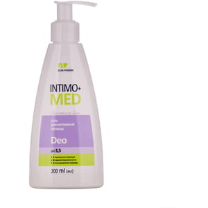 Гель для інтимної гігієни ELFA PHARM (Ельфа Фарм) Intimo+med (Інтимо+мед) Deo (Део) рН 3,5 200 мл