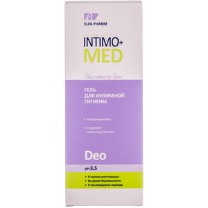 Гель для інтимної гігієни ELFA PHARM (Ельфа Фарм) Intimo+med (Інтимо+мед) Deo (Део) рН 3,5 200 мл