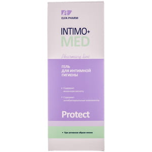 Гель для интимной гигиены ELFA PHARM (Эльфа Фарм) Intimo+med (Интимо+мед) Protect (Протект) 200 мл