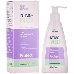 Гель для интимной гигиены ELFA PHARM (Эльфа Фарм) Intimo+med (Интимо+мед) Protect (Протект) 200 мл
