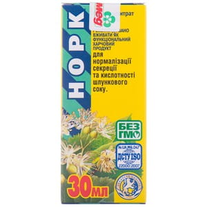 Фітоконцентрат Екомед Норк для поліпшення роботи шлунку флакон 30 мл