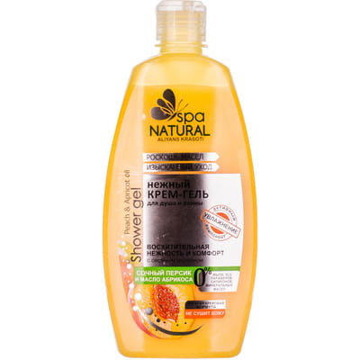 Крем-гель для душа и ванны NATURAL SPA (Нейчерал Спа) нежный сочный персик и масло абрикоса 500 мл
