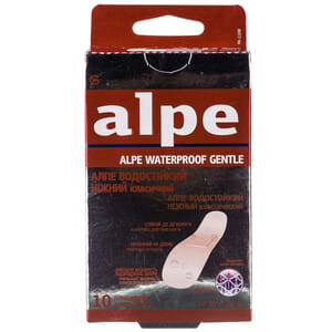 Пластырь Алпе водостойкий нежный классический размер 76 мм х 19 мм 10 шт