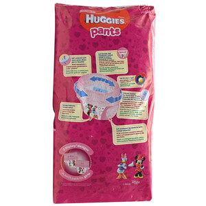 Подгузники-трусики для детей HUGGIES (Хаггис) Pants (Пентс) 5 для девочек от 12 до 17 кг 44 шт