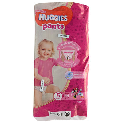 Підгузки-трусики для дітей HUGGIES (Хагіс) Pants (Пентс) 5 для дівчаток від 12 до 17 кг 44 шт