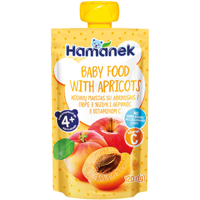 Пюре фруктове дитяче HAMANEK (Хаманек) Яблуко та абрикос 120 г