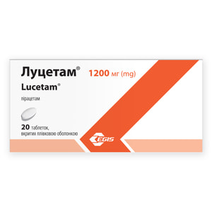 Луцетам табл. п/о 1200мг №20