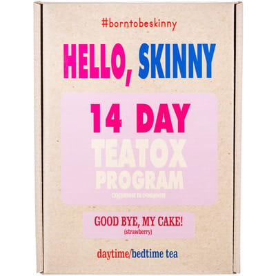 Набор Ключи Здоровья Teatox Program (Титокс програм) 14 day Strawberry (Стробери) для похудения и очищения фиточай дневной + фиточай ночной