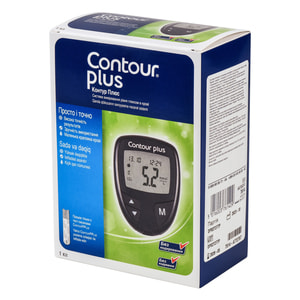 Система контроля уровня глюкозы в крови (глюкометр) CONTOUR PLUS (Контур Плюс) 1 шт