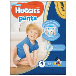 Підгузки-трусики для дітей HUGGIES (Хагіс) Pants (Пентс) 4 для хлопчиків від 9 до 14 кг 52 шт