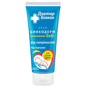 Крем от опрелостей БИОКОН Доктор Биокон Цинкодерм Беби детский под подгузник защищает, подсушивает и смягчает кожу туба 60 г