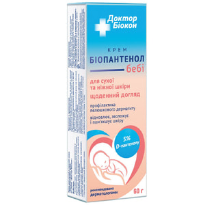 Крем дитячий БІОКОН Доктор Біокон Біопантенол Беби для сухої та ніжної шкіри туба 60 г