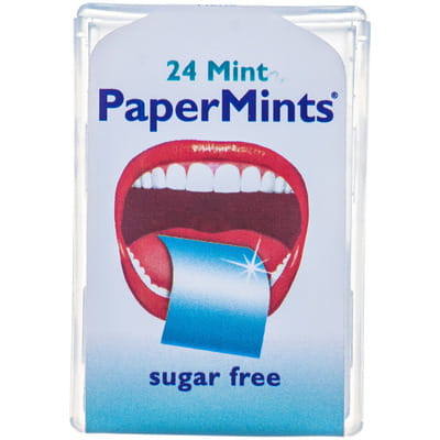 Пластинки освежающие PaperMints (Пейпер Минтс) мятные без сахара 24шт
