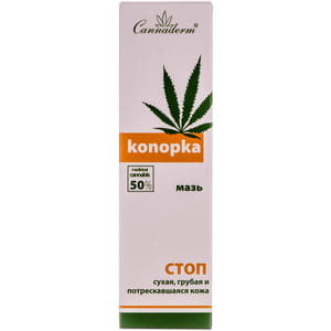 Мазь для тела CANNADERM (Каннадерм) Konopka (Конопка) для сухой, грубой, потрескавшейся кожи взрослых и детей 75 г
