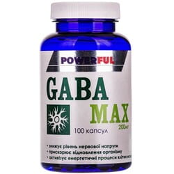 Капсули POWERFUL (Поверфул) з амінобутановою кислотою 200 мг Габа Макс банка 100 шт