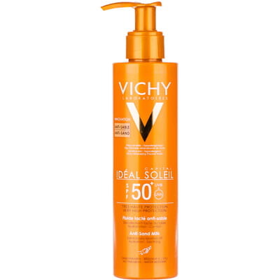 Молочко-флюид для лица та тела VICHY (Виши) Идеаль Солей солнцезащитное увлажняющее с технологией Анти-песок SPF50+ 200 мл