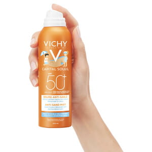 Спрей сонцезахисний дитячий VICHY (Віши) Капіталь Солей з технологією Анти-пісок SPF 50 + 200 мл