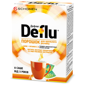 Дефлю порошок для орального раствора комплексного действия в саше 8 шт