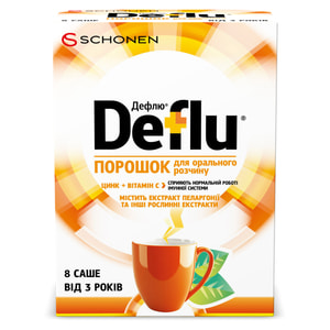Дефлю порошок для орального раствора комплексного действия в саше 8 шт