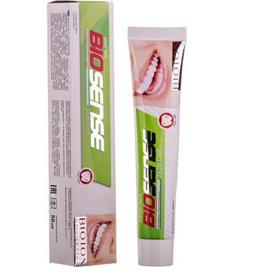Зубная паста BIOTON (Биотон) Biosense Double Fresh (Биосенс Дабл Фреш) с освежающим эффектом 50 мл
