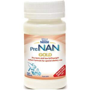 Смесь жидкая молочная NESTLE (Нестле) PreNAN Gold (Пре Нан Голд) готовая к употреблению для недоношенных и маловессных детей с рождения 90 мл