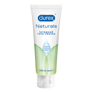 Интимный гель-смазка DUREX (Дюрекс) Naturals (Нейчералс) из натуральных ингредиентов без красителей и ароматизаторов (лубрикант) 100 мл