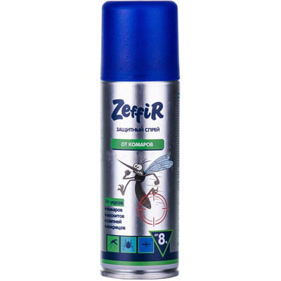 Спрей-репеллент от укусов комаров ZEFFIR (Зефир) 8 часов защиты 100 мл