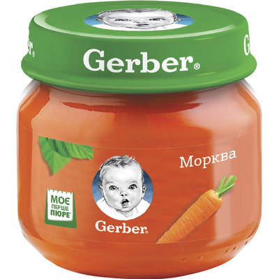 Пюре овощное детское NESTLE GERBER (Нестле Гербер) Морковь с 6-ти месяцев 80 г