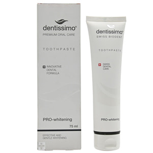 Зубная паста DENTISSIMO (Дентиссимо) Pro-Whitening (Про Вайтенинг) Про-отбеливающая 75 мл