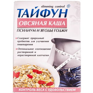 Каша овсяная Тайфун с псилиумом и ягодами Годжи в пакетах по 40 г 5 шт