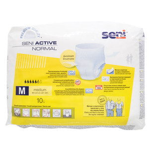 Підгузки-труси для дорослих Seni (Сені) Active Normal Medium (Актив Нормал Медіум) розмір 2 10 шт