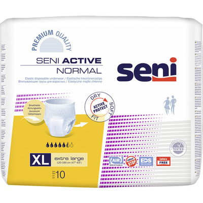 Подгузники-трусы для взрослых Seni (Сени) Active Normal Extra Large (Актив Нормал Экстра Ладж) размер 4 10 шт