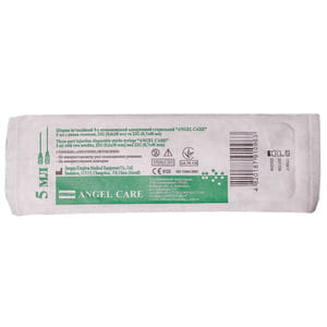 Шприц 5 мл инъекционный одноразовый трехкомпонентный стерильный с 2 иглами 23G (0,6ммx30мм) и 22G (0,7ммx40мм) Angel Care (Энджел кеа)