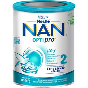 Смесь молочная детская NESTLE (Нестле) Нан 2 Optipro (Оптипро) с 6 месяцев 800 г