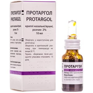 Протаргол кап. назал./ушн. р-р 2% фл. 10мл