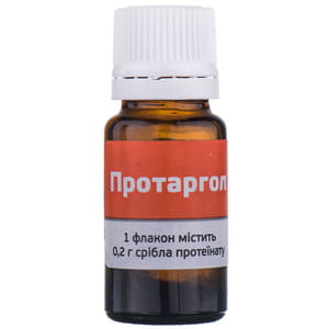 Протаргол пор. д/р-ну д/інтран. заст. 0,2г фл.+мірн. прист.  №1