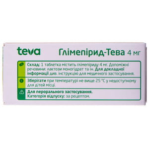 Глімепірид-Тева табл. 4мг №30